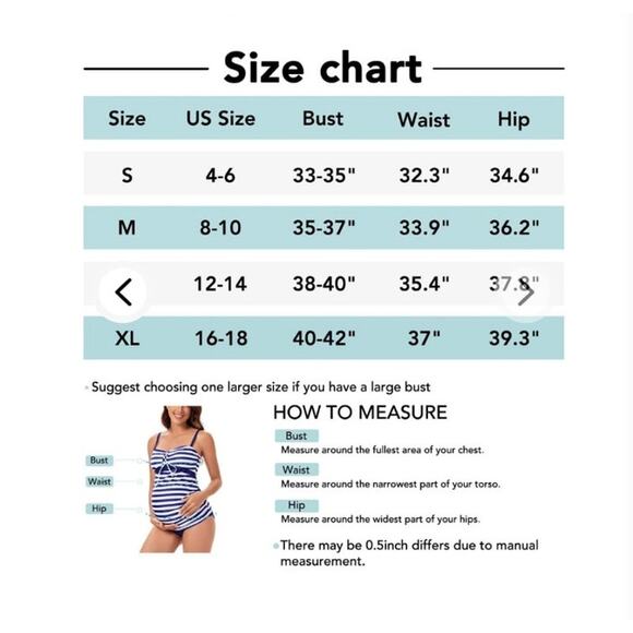 Love2Mi Maternity Swimsuit Pregnancy Bathing Suits Navy Bikini Bottoms Summer - Picture 7 of 7